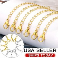 12-Pack Extender /Safety Chain Extender Necklace Bracelet Lobster lock 3" 4" 6"