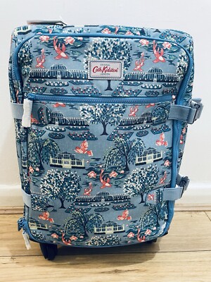Brand New Cath Kidston Light Blue 4 Wheeler Hand Luggage/Small