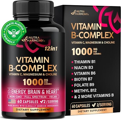 NUTRAHARMONY Vitamin B Complex - 60 Capsules