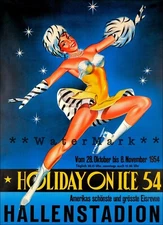 Holiday On Ice 1954 Zurich Switzerland Vintage Poster Print Retro Style Art 