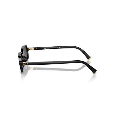 MIU MIU MU 11ZS 16K5S0 Black Gold Dark Grey Lens Women  display picture 3