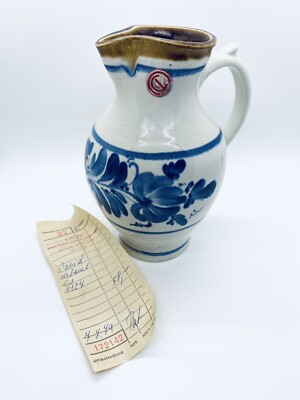 Vintage Keramik Krug Kanne Steingut Dilo Studio Keramik CZ Art Pottery