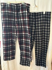 2 Pair Fruit Of The Loom Checked Sleepwear Pants XXL 44-46 Men s Black Red