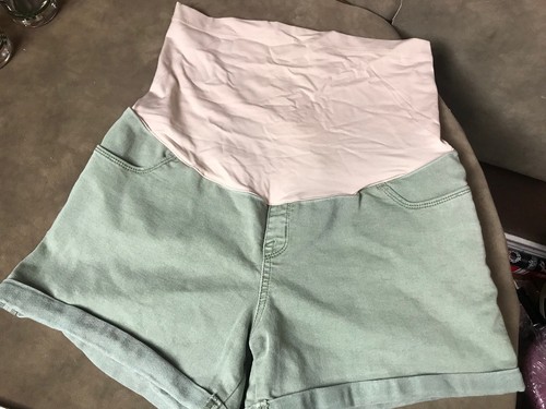 MIDI MATERNITY SHORTS SAGE GREEN 