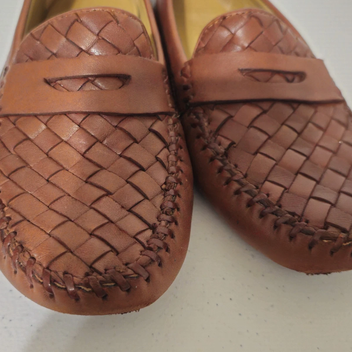 Robert Zur leather driving shoes penny loafers moccasins size 11M EliPenny_BlackLuggage_angle+  main image 3