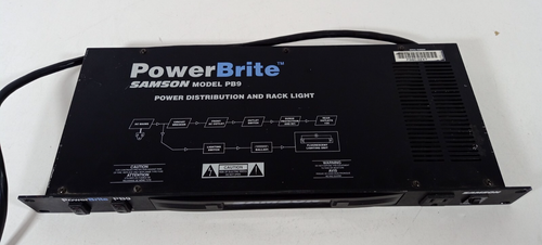 Samson Powerbrite PB9 Black Power Distribution and DJ Rack Light - No Bulb - Picture 5 of 9