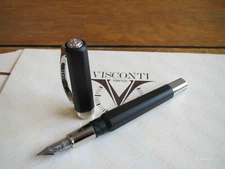 Visconti Opera Metal True Black Fountain pen Smartouch Tubular FINE nib MIB