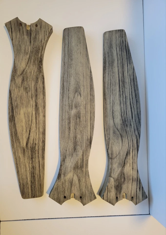 Fanimation B6720-48WE Spitfire Carved Weathered Wood Fan Blades (Set of 3) 48" - Image 2 of 4