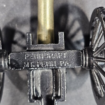 PennCraft Cast Iron & Brass Toy Civil War Cannon 4 in USA Vintage