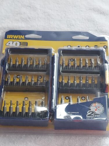 IRWIN 40 Piece Screwdriver Bit Set In Foldable Case 3057018 NEW Great Value!! - Picture 2 of 5