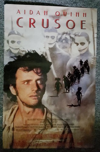 CRUSOE 1989 Aidan Quinn Daniel Defoe Deschanel Video PROMO Poster