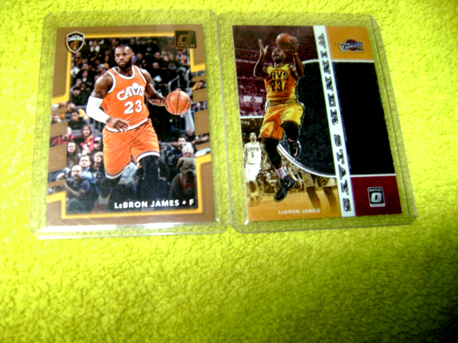 2019-20 Optic Winner Stays LeBron James #10 MINT CAVS + 2017-18 DONRUSS #27 MINT