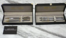 Pierre Cardin Pen and Mechanical Pencil Set Comfort Grip & Gold Accent Lot of 2