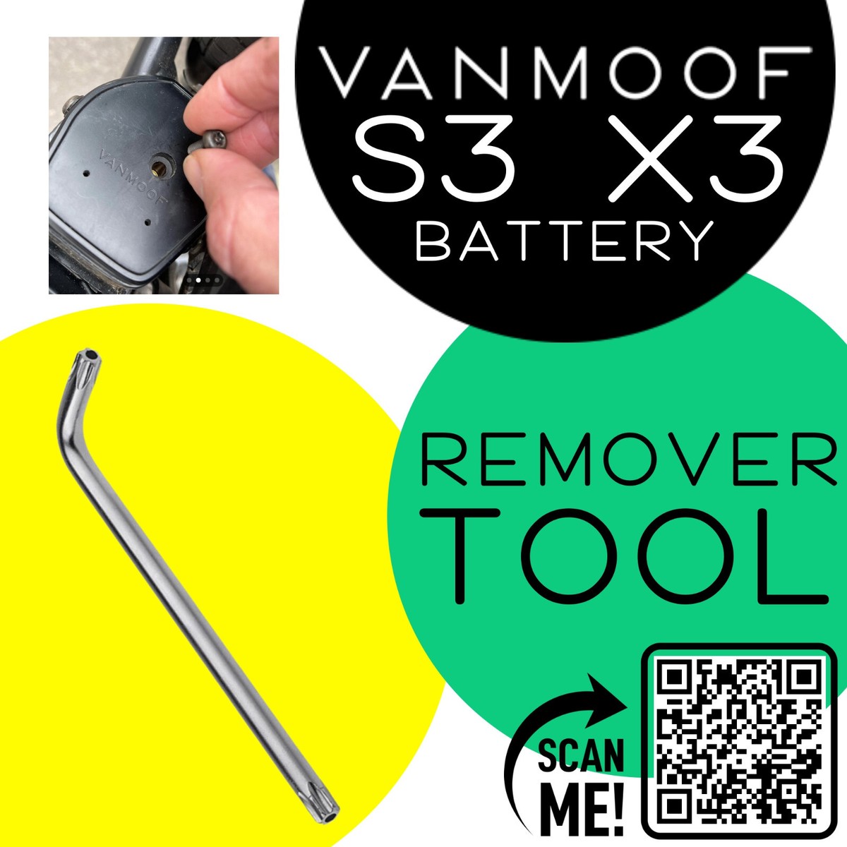 ֎ VANMOOF S3 X3 Battery Remover Tool UK