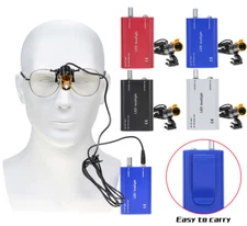 Dental 5W High Power Normal Clip Waist-Hang LED Headlight+Light Shield Shade 008