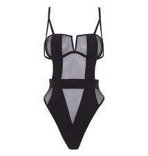 Bluebella x Victoria's Secret Orla Wired Bodysuit/Teddy 32DD *Black* NEW!