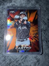 Starlin Castro 2018 Topps Fire Orange Parallel #d/299! Miami Marlins!