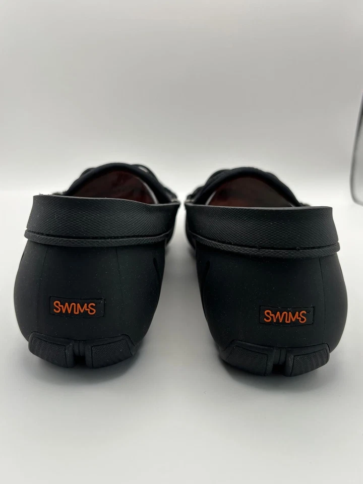 Mocassins masculinos SWIMS Penny Loafers slip-on preto clássico EUA 8 - Imagem 4 de 4