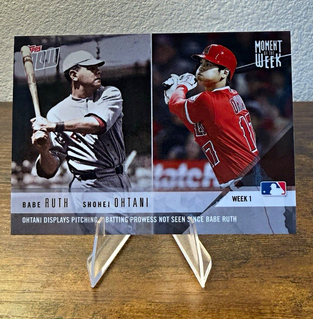 2018 Topps Now Moment of the Week Shohei Ohtani Babe Ruth RC #MOW-1 /17750