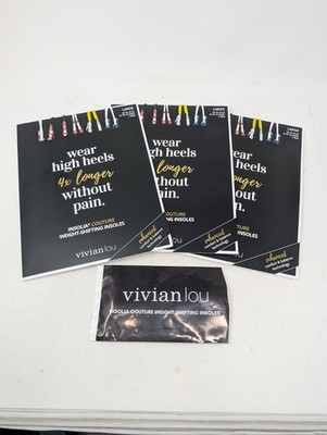 Vivian Lou Insolia Couture High Heel Weight Shifting Insoles Lot Large NIB