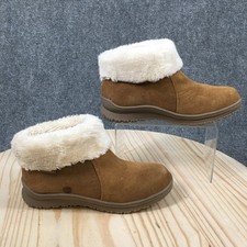 Minnetonka Southtown Boots Womens 6M Shearling Fur Lined Comfort Ankle Top Brown