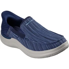 Mens Dressy Casual Skechers Shoes Slip Ins canvas Navy Memory Foam Loafer 205210