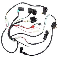 Electric Start Engine Wiring Harness Coil CDI Solenoid Relay for50cc 70cc