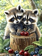 Raccoon Animal Diamond Art Kit For Adults Full Drill DIY Wall Art Decoration