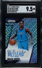 Malik Monk 2017-18 Panini Prizm Rookie Signatures Moio Prizm 3/25 SGC 9.5