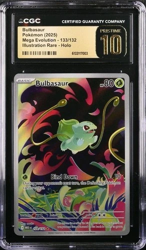 Bulbasaur 133/132 Pokemon Mega Evolution Illustration Rare IR CGC 10 PRISTINE
