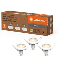 3 X Ledvance Led Einbauleuchten Spot Essential 2,6W GU10 230Lm Warmweiß 2700K