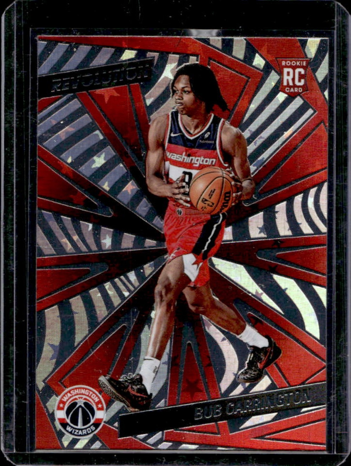 2024-25 Panini Revolution Bub Carrington RC Astro Rookie #121 Wizards