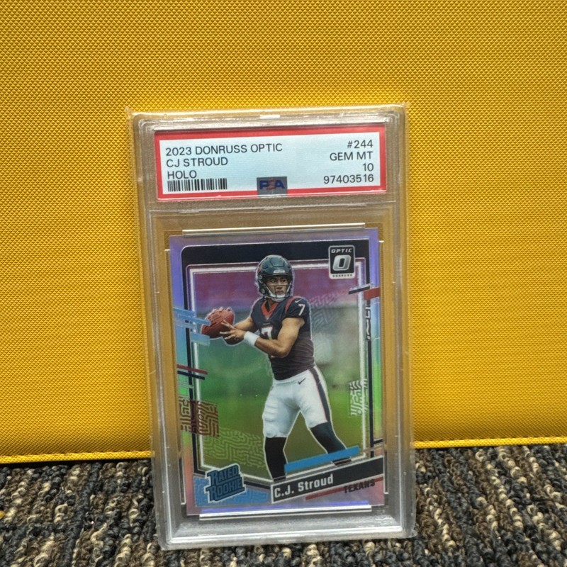 2023 Panini Donruss Optic C.J. Stroud Holo Prizm RC Rated Rookie #244 PSA 10