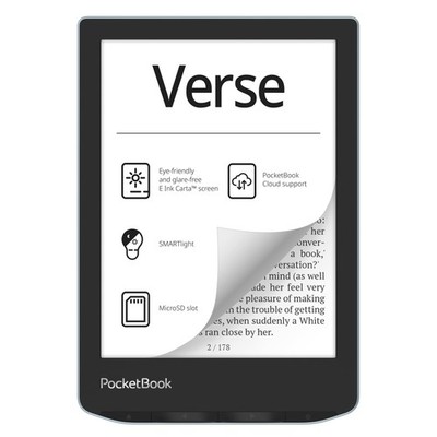 Verse E-Reader | Eye-Friendly 6'' E-Ink Carta  HD Touchscreen | Adjustable SM...