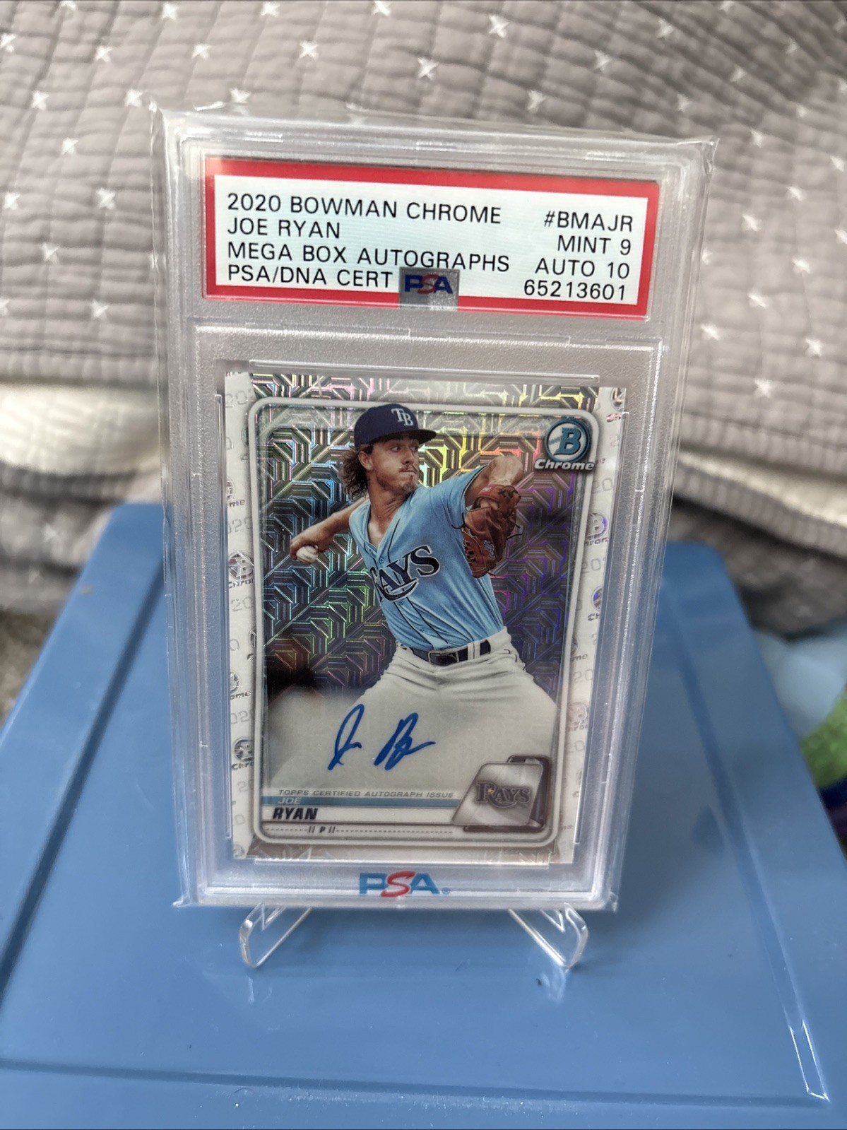 2020 Bowman Chrome Joe Ryan Mega Box Auto #BMA -JR PSA 9