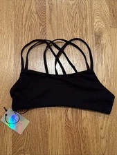 New Jolyn Black Sports Bra Fendrick Womens Size M UPF 50+ Athletic Training