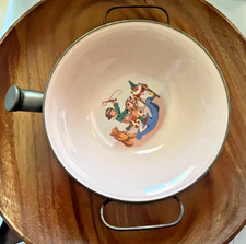 Vintage Baby Food Warming Porcelain Bowl Deco...