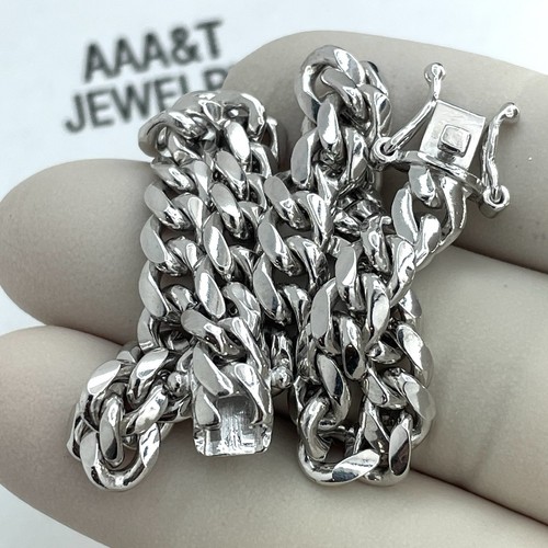 8 " REAL 925 STERLING SILVER MIAMI CUBAN BRACELET 6 mm - Picture 2 of 4