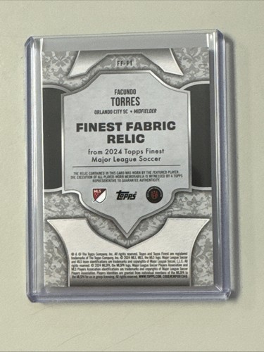 2024 Topps Finest MLS Facundo Torres Patch /25 - 第 2/2 張圖片