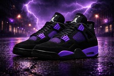 Jordan 4 Purple Thunder New CT8527-018 Size US 5.5-11 NEW for Women