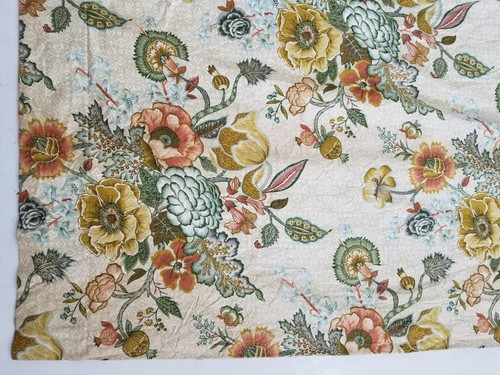 Vintage French Botanical Printed Pleated Curtain 236x192cms - Picture 2 of 12