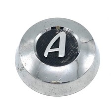 Appliance Vintage Center Hub Cap Screw On 3.5 Od Chrome Black
