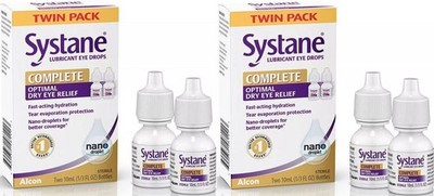 2 X ALCON SYSTANE - COMPLETE - TWIN PACK - 4 X 10ML BOTTLES - EXP. 5/2027