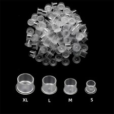 100,200,300,400,500,1000 Pcs Tattoo Ink Pigment Cups Tattoo Ink Caps Flat Bottom