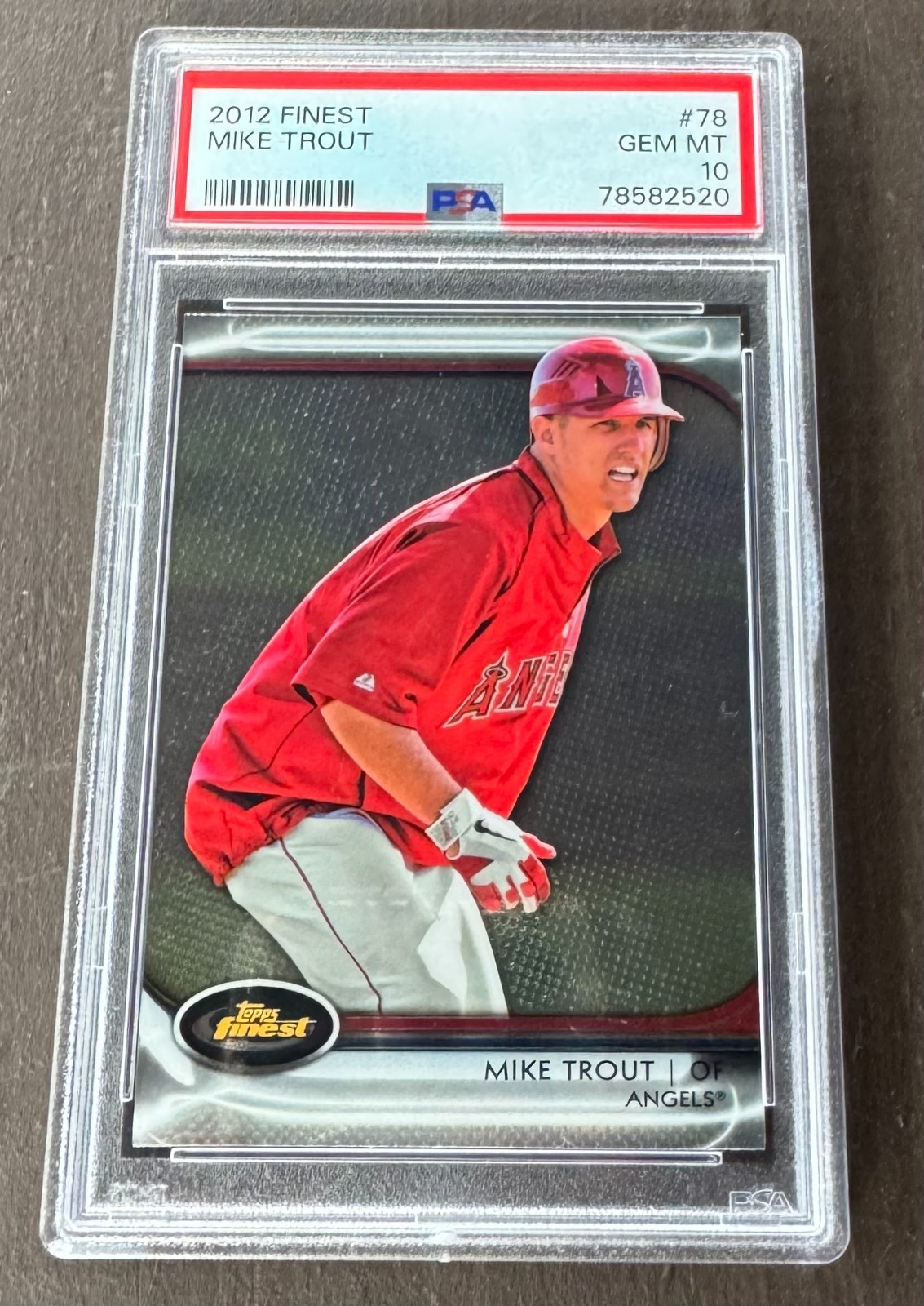 Mike Trout 2012 Topps Finest Refractor GEM MT PSA 10- California Angels