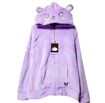 NEW Sanrio Baku Zip Hoodie Size M Purple Kuromi | eBay