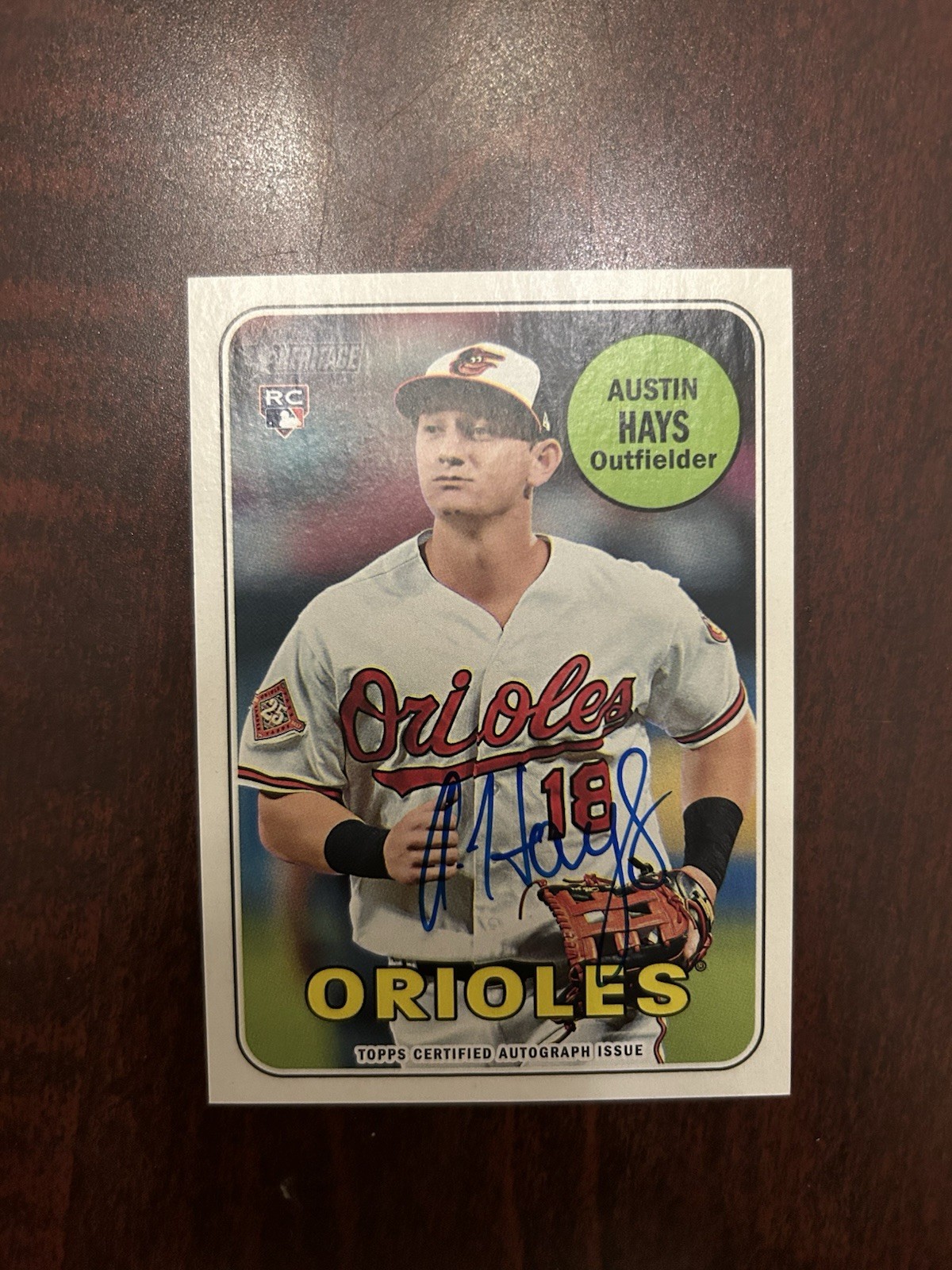 2018 Topps Heritage Real One Auto Austin Hays #ROA-AH Rookie Auto RC