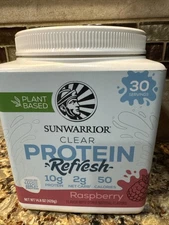 SunWarrior Plant Based Clear Protein Refresh Raspberry 14.8 Oz 30 Servings
