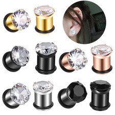 Stainless Steel O  Ring Ear Plugs Gauges Ear Tunnels Stretcher Piercing Jewelry