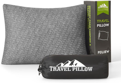 Small Shredded Memory Foam Pillow, Camping Pillow Travel Pillow - Compressible M